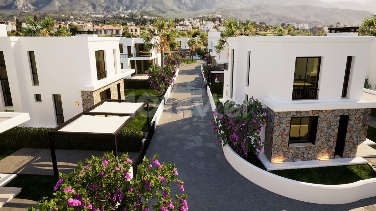 Unique and luxury 3+1 villas for sale in Edremit region of Kyrenia, North Cyprus