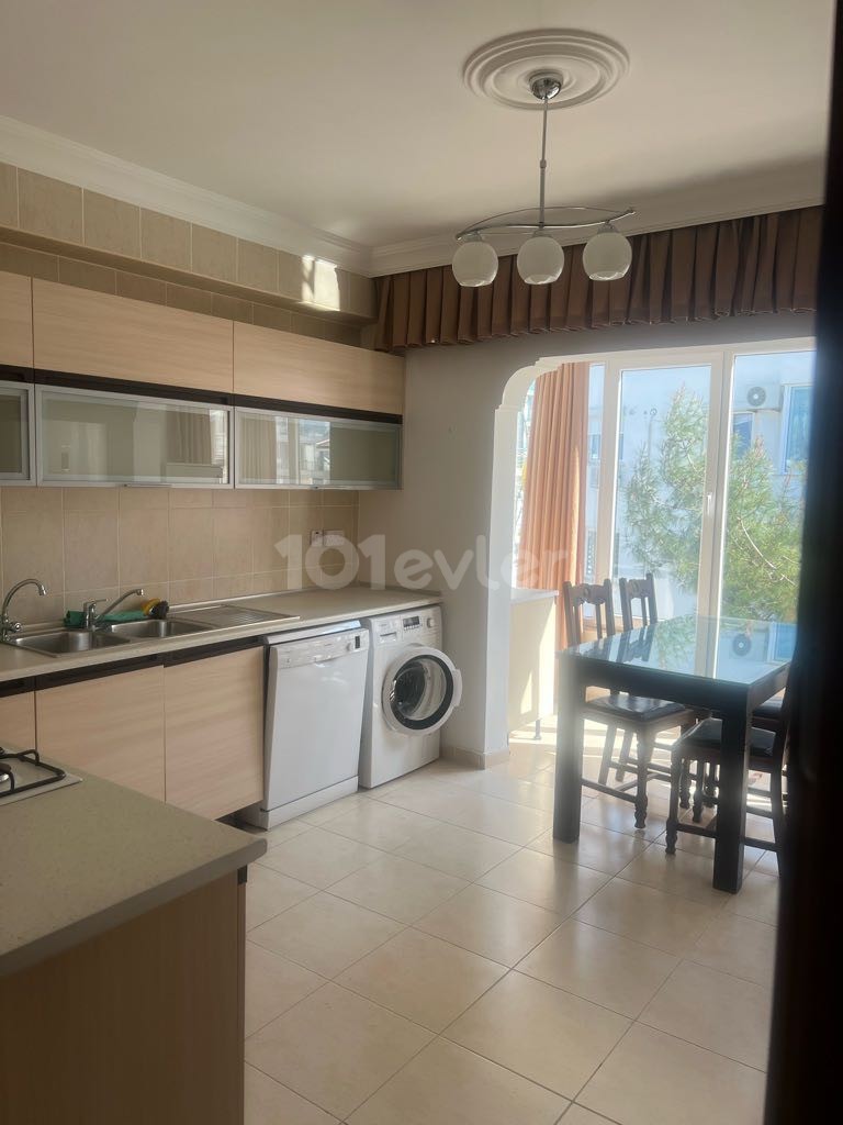 Fully furnished 3+1 flat for rent in a residence with pools in Kyrenia Center 