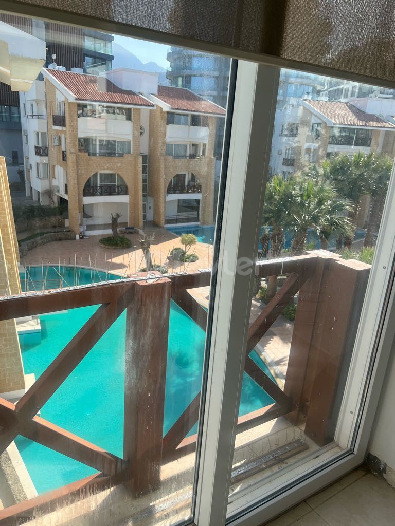 Fully furnished 3+1 flat for rent in a residence with pools in Kyrenia Center 