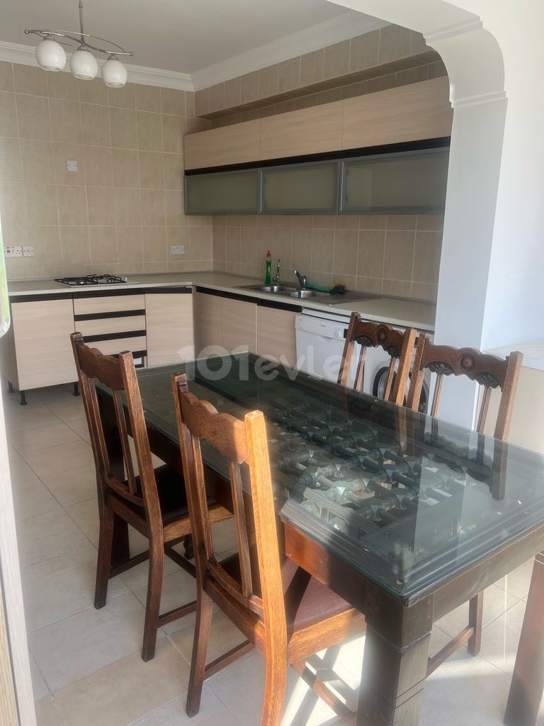 Fully furnished 3+1 flat for rent in a residence with pools in Kyrenia Center 