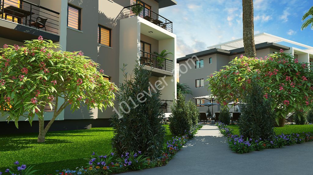 Cyprus Kyrenia Alsancak Inside a Complex Amazing Loacation 2 +1 Flats For Sale 