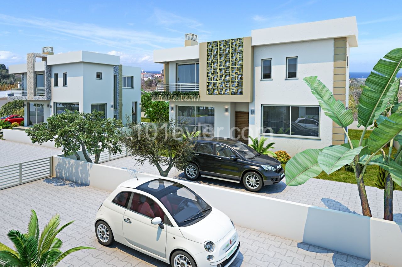 4+1 Villas for Sale in Kyrenia Edremit Magnificent Location in Cyprus Planned for Payment ** 