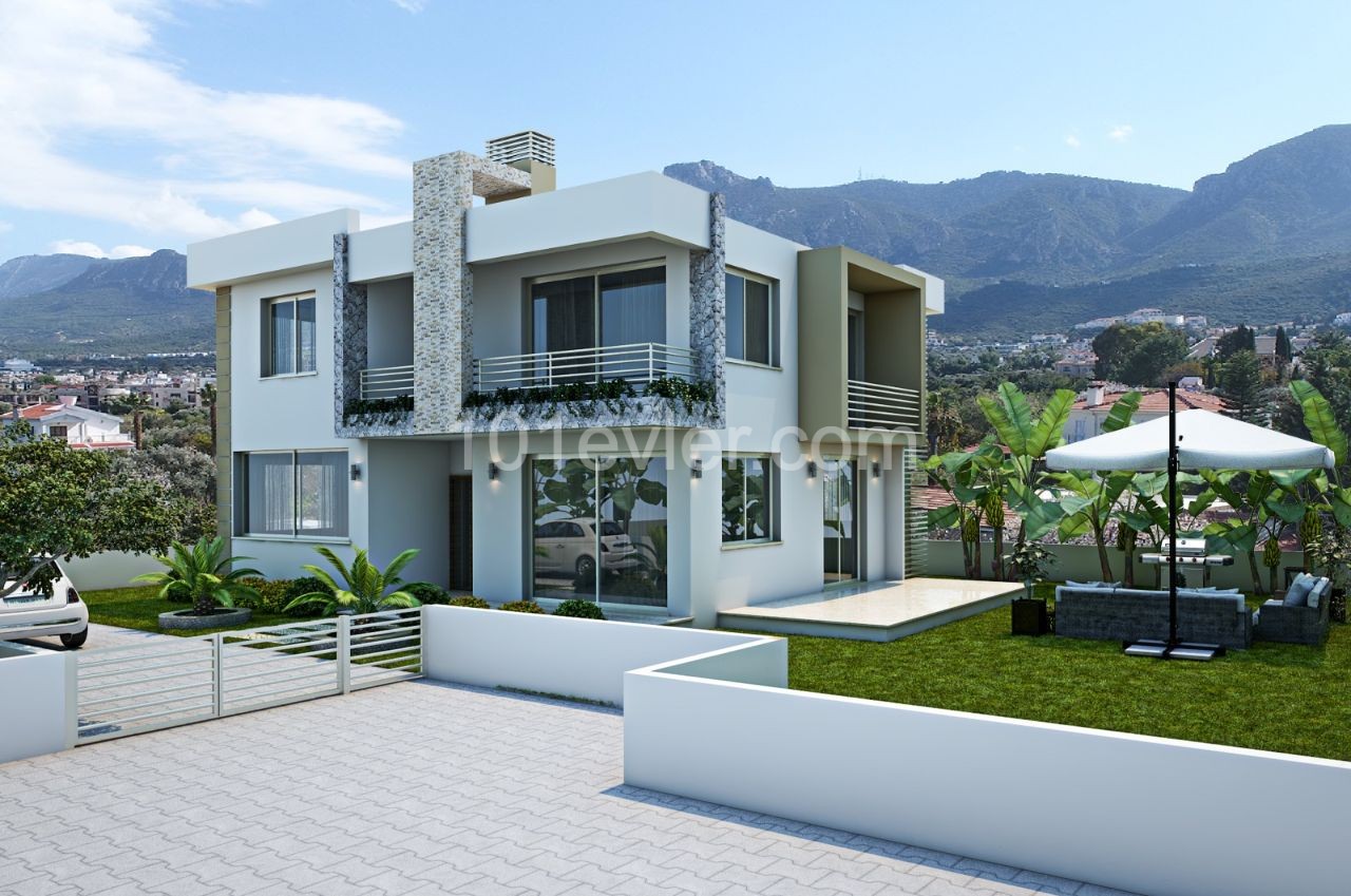 4+1 Villas for Sale in Kyrenia Edremit Magnificent Location in Cyprus Planned for Payment ** 