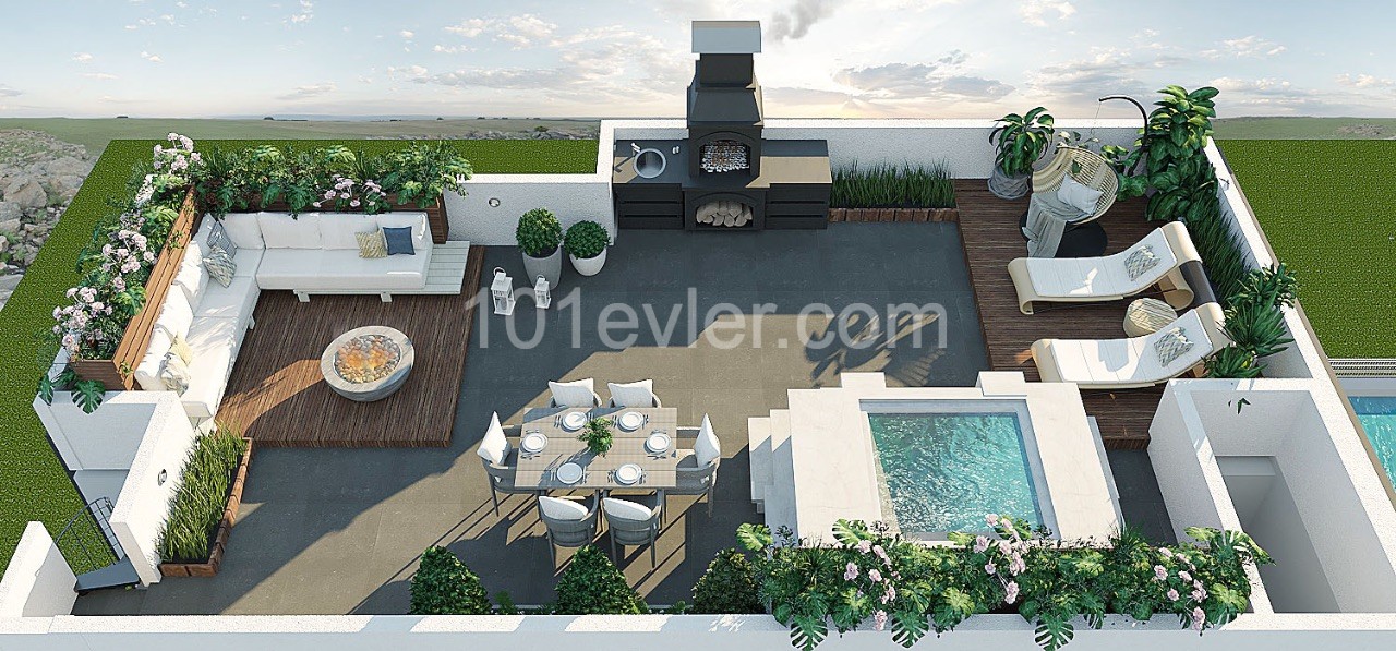 3+1 freistehende Villa zum Verkauf mit Meer-und Bergblick in Kyrenia Alsancak ** 