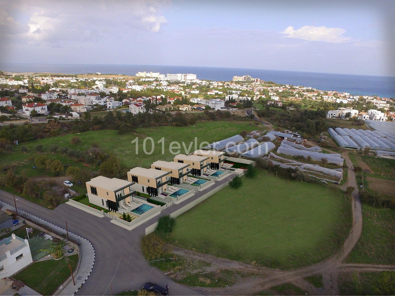 3+1 freistehende Villa zum Verkauf mit Meer-und Bergblick in Kyrenia Alsancak ** 