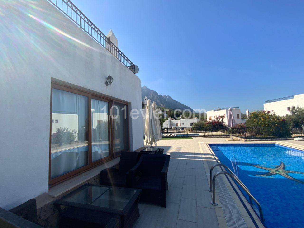 Cyprus Kyrenia Karmi 3+1 Duplex Villa with Sea View for Rent with Pool ** 