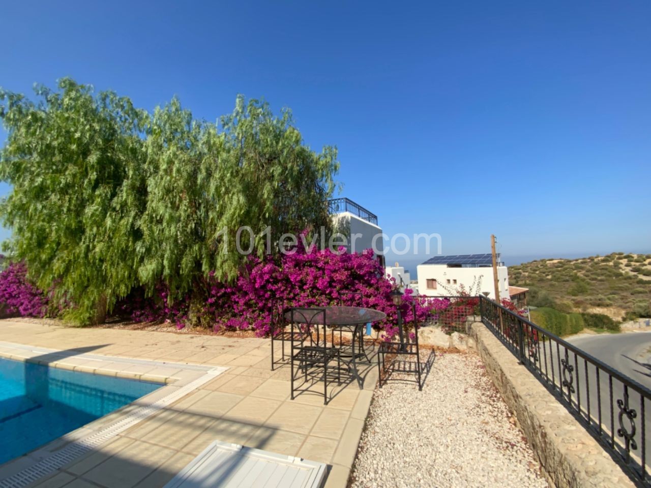 Zypern Kyrenia Karmi Zu Vermieten 3+1 Doppel Llogara Villa Mit Meerblick Mit Pool ** 