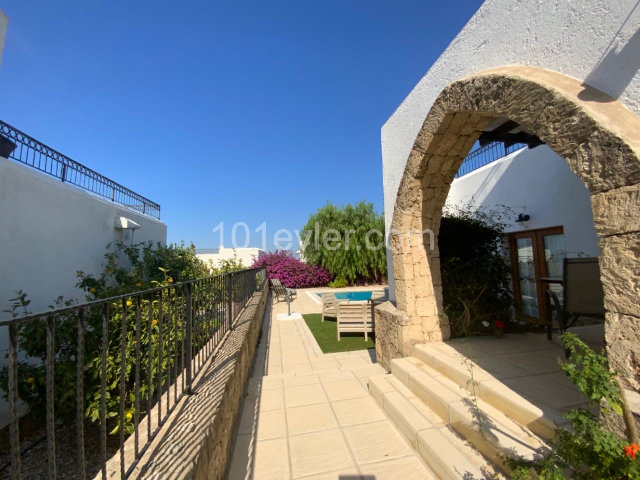 Zypern Kyrenia Karmi Zu Vermieten 3+1 Doppel Llogara Villa Mit Meerblick Mit Pool ** 