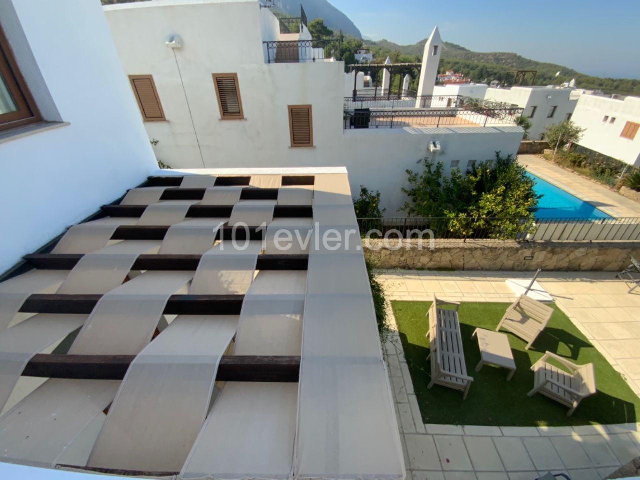 Cyprus Kyrenia Karmi 3+1 Duplex Villa with Sea View for Rent with Pool ** 