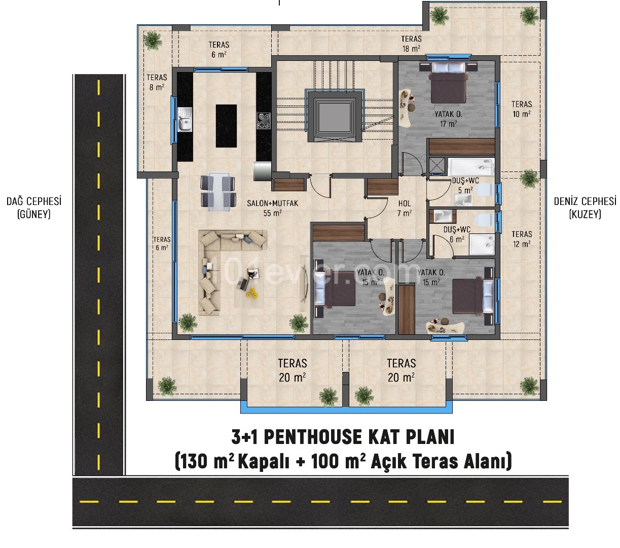 2+1 Flats for Sale in Girne Merkez Turkish Quarter ** 