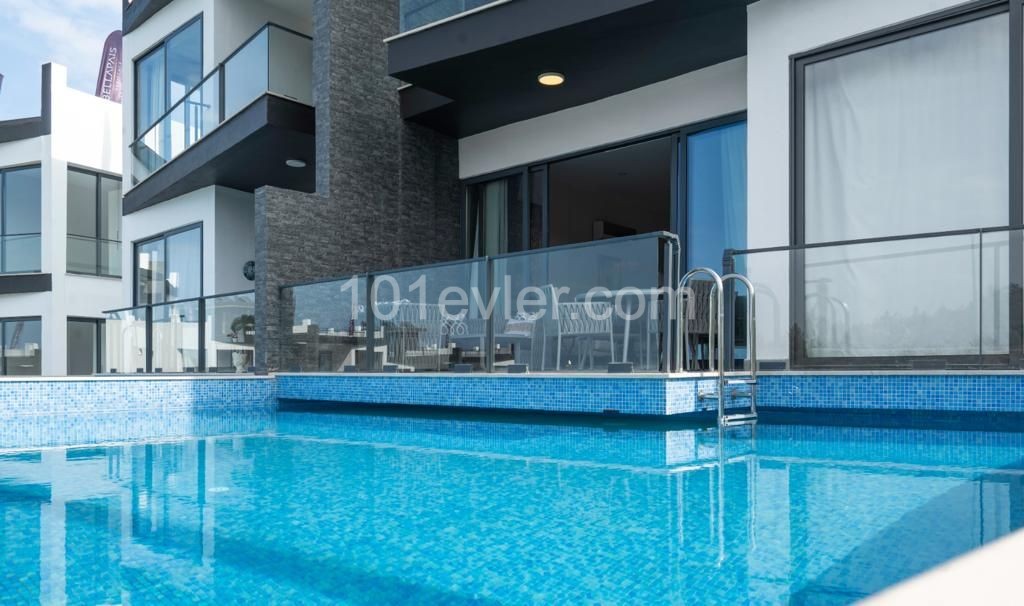 4+1 LUXURIOUS DUPLEX RESIDENCE FLAT WITH SWIMMING POOL FOR SALE IN BELLAPAIS, KYRENIA ** 