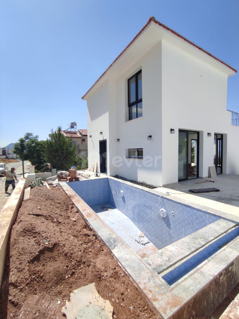 4+1 TRIPLEX VILLA FOR SALE WITH MOUNTAIN AND SEA VIEWS WITH POOL IN ÇATALKÖY ** 