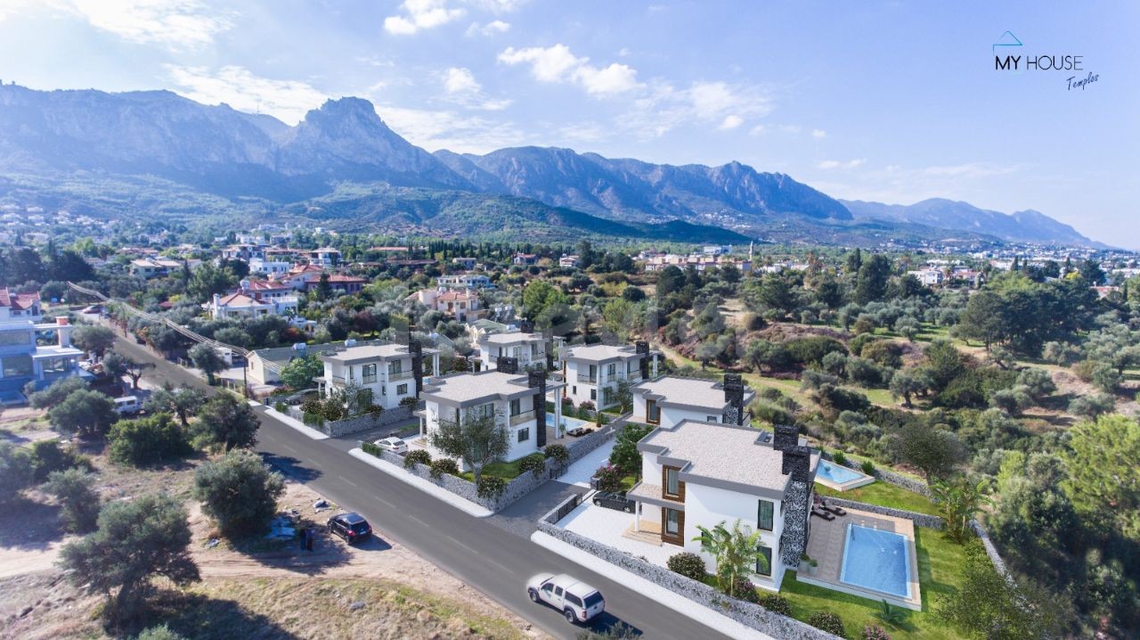 4 + 1 Ultra Lu Llogara Villa mit Pool zu verkaufen in Zypern Kyrenia Olivenhain ** 