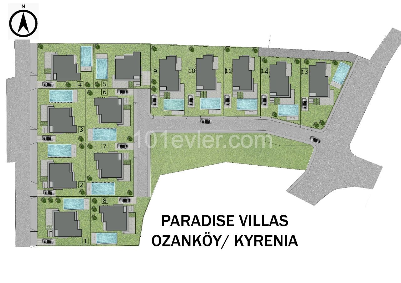 3 + 1 Villa Zum Verkauf In Ozanköy ** 