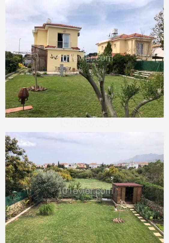 FOR THE LAND PRICE✨… 3+1 DUPLEX FURNISHED VILLA OF 200m2 SUITABLE FOR SALE EQUIVALENT LOAN WITHIN 1 DECT OF LAND IN ALSANCAK, KYRENIA ** 