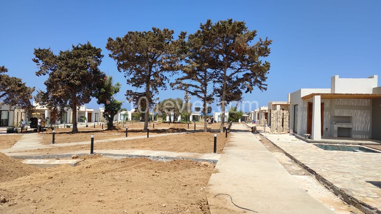 10 Minuten zu Fuß zum Strand Ayfilon in Dipkarpaz 3 + 1 Einfamilienhaus zum Verkauf mit Berg - und Naturblick ** 