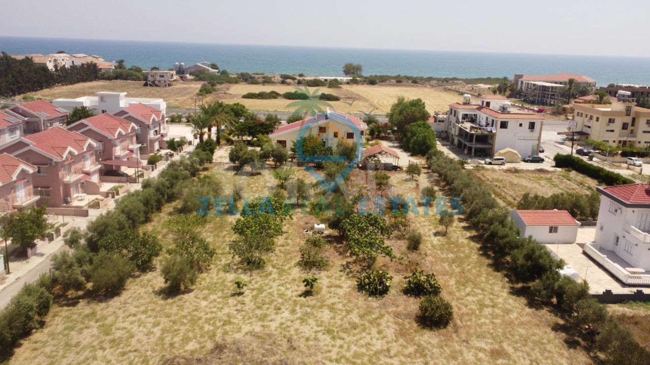 Iskele Bosphorus, 7 acres of land for sale with a villa in it ** 