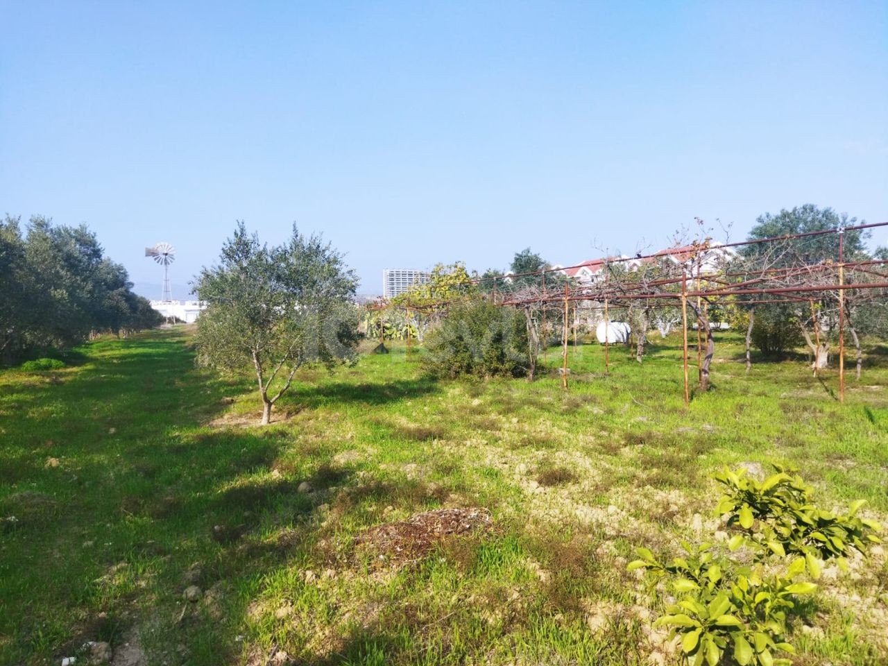 Iskele Bosphorus, 7 acres of land for sale with a villa in it ** 