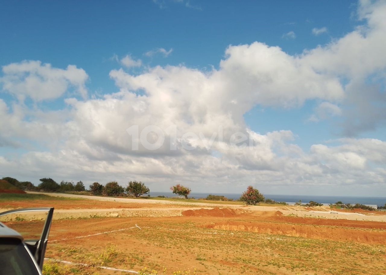 2 acres 600Ay2 Field with sea view and zoned for sale in Yeni Erenköy