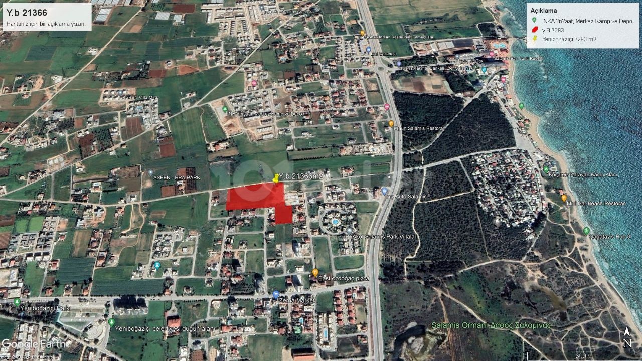 MAGNIFICENT FIELD 21366M² WITH CONSTRUCTION SUITABLE FOR THE CONSTRUCTION OF AN CANNOT BE MISSED IN YENİBOĞAZİ