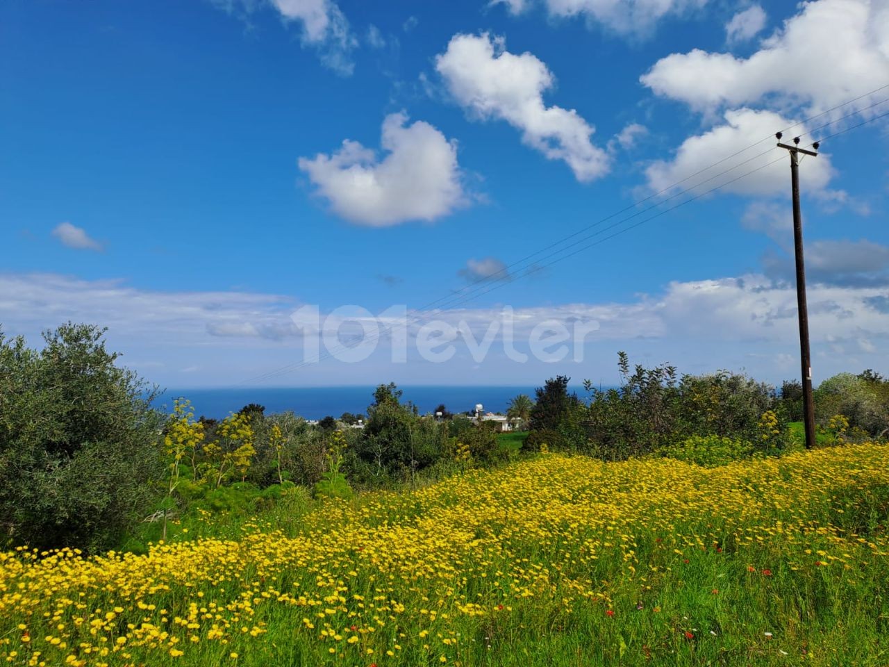 1 decare land with zoned development and sea view for sale in Sipahi