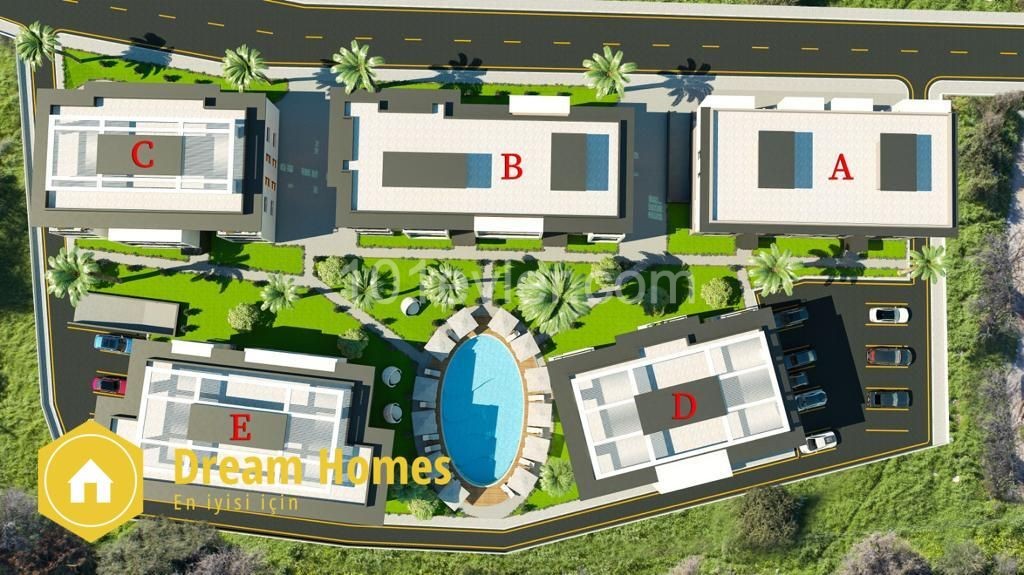 Kıbrıs Girne Alsancak'ta 1+1 Satılık Site İçi Daire