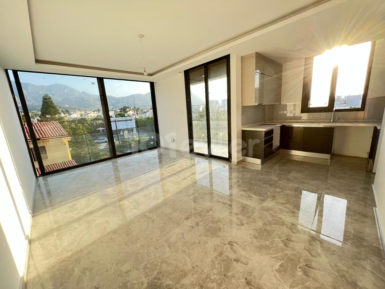 On Bellapais Road, the Pearl of Kyrenia, in a Very Special Position, with Magnificent Mountain and Sea Views, 3+1 En-Suite Residence Flats for Sale with Indoor Parking Lot ** 