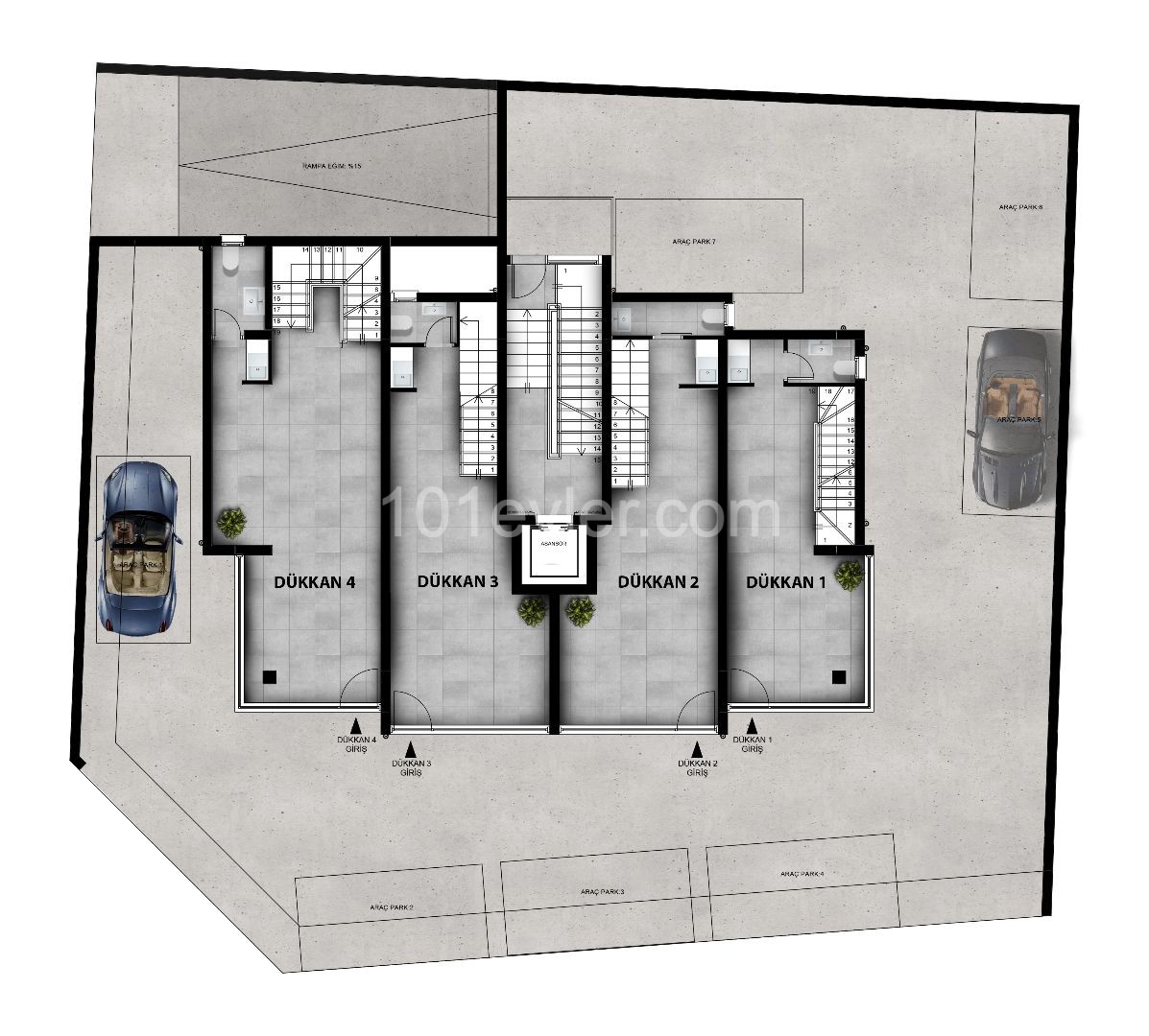 Kıbrıs Girne Merkez'de Satılık 2+1 Residence Daireler