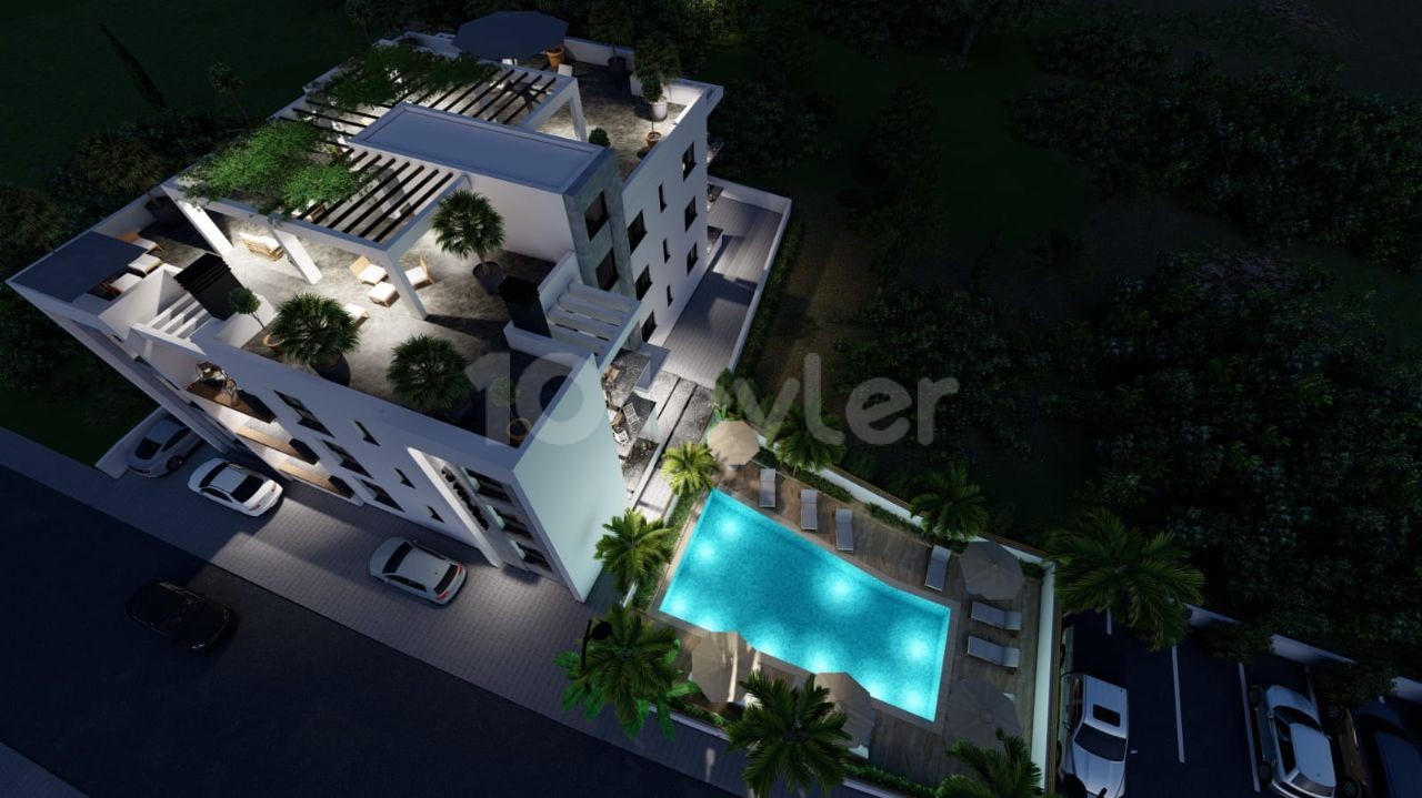 2+1 LUXURY APARTMENTS FOR SALE IN ALSANCAK, KYRENIA, CYPRUS, WITH ON-SITE, EN SUITE BATHROOM, SHARED SWIMMING POOL ** 