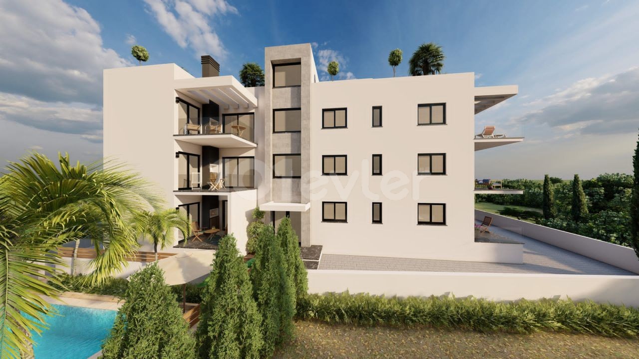 2 + 1 LUXURY APARTMENTS FOR SALE WITH MOUNTAIN AND SEA VIEWS, ON A SITE WITH A POOL IN THE CENTER OF KYRENIA, CYPRUS ** 