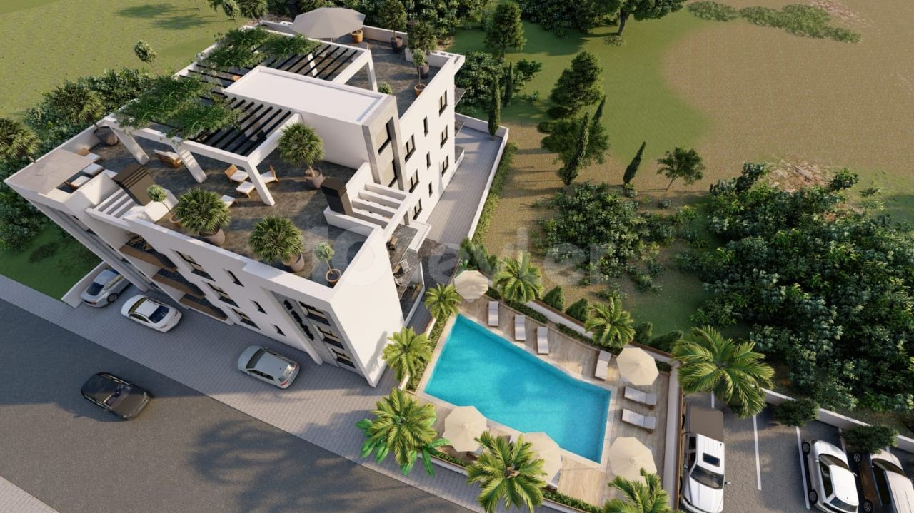 2+1 LUXUS-WOHNUNGEN ZUM VERKAUF ,MIT BLICK AUF DIE BERGE UND DAS MEER, INNERHALB DER WEBSITE MIT POOL IM ZENTRUM VON KYRENIA ZYPERN ** 