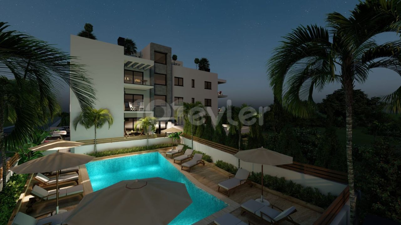 2 + 1 LUXURY APARTMENTS FOR SALE WITH MOUNTAIN AND SEA VIEWS, ON A SITE WITH A POOL IN THE CENTER OF KYRENIA, CYPRUS ** 