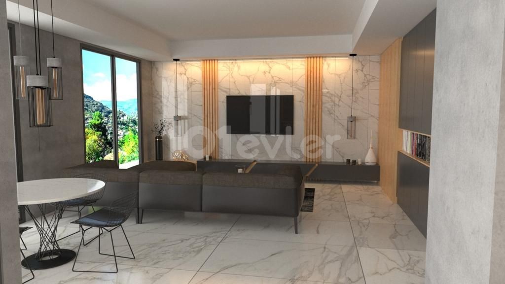 3 + 1 LUXUS-PENTHOUSE-WOHNUNG ZUM VERKAUF, SPEZIELL ENTWORFEN IN ZYPERN ZENTRUM MIT POOL IN KYRENIA ** 