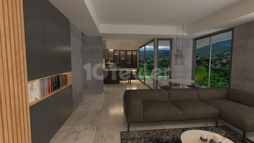 KIBRIS GİRNE MERKEZ'DE HAVUZLU SİTE İÇİNDE ÖZEL DİZAYN EDİLMİŞ SATILIK 3+1 LÜKS PENTHOUSE DAİRE