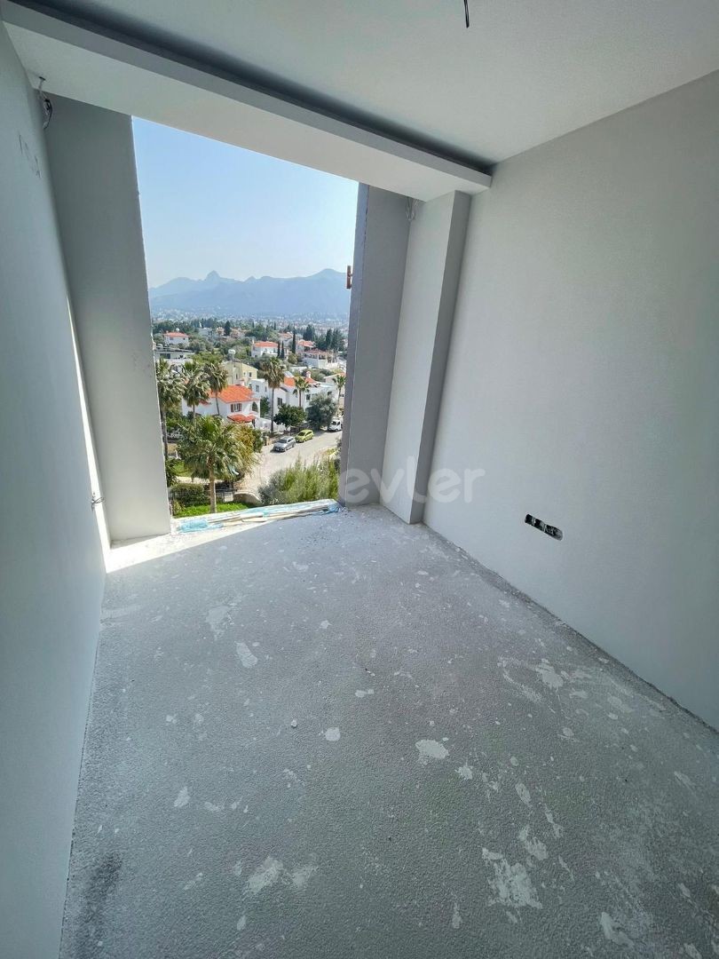 CYPRUS KYRENIA 3 + 1 LUXURY APARTMENT FOR SALE ON BELLAPAIS ROAD WITH MAGNIFICENT MOUNTAIN AND SEA VIEWS, INDOOR PARKING AND COMMERCIAL PERMIT ** 