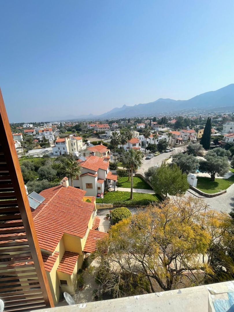 CYPRUS KYRENIA 3 + 1 LUXURY APARTMENT FOR SALE ON BELLAPAIS ROAD WITH MAGNIFICENT MOUNTAIN AND SEA VIEWS, INDOOR PARKING AND COMMERCIAL PERMIT ** 