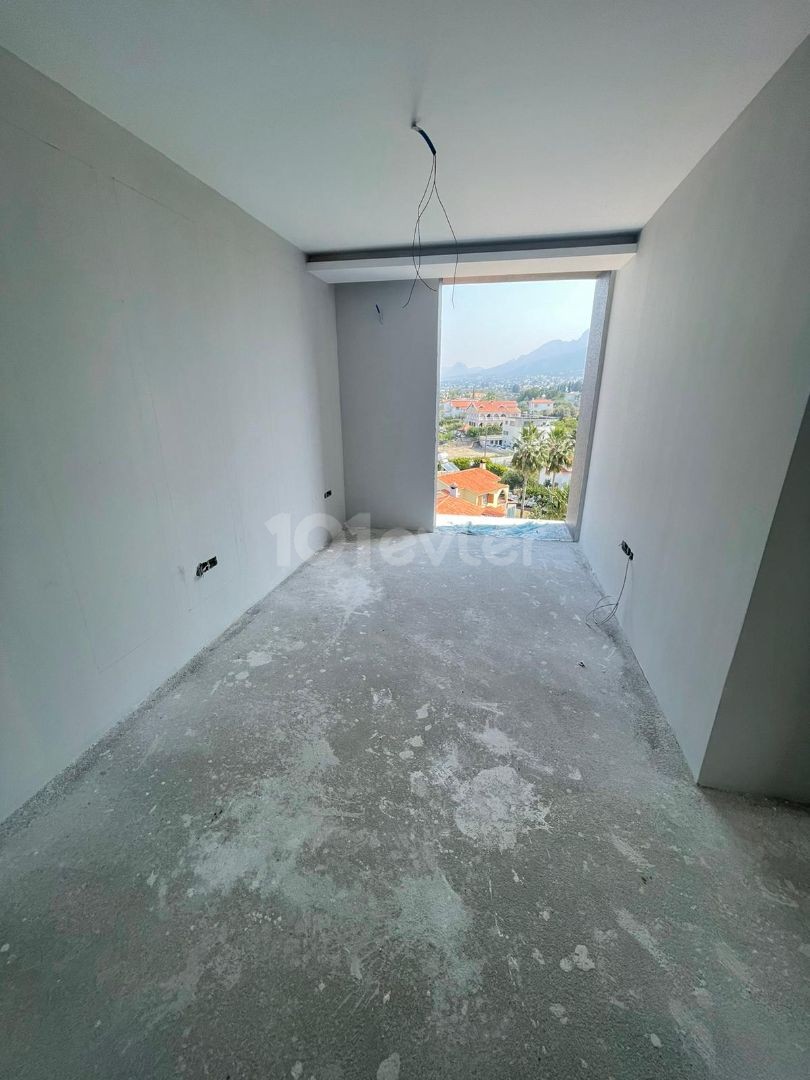 CYPRUS KYRENIA 3 + 1 LUXURY APARTMENT FOR SALE ON BELLAPAIS ROAD WITH MAGNIFICENT MOUNTAIN AND SEA VIEWS, INDOOR PARKING AND COMMERCIAL PERMIT ** 
