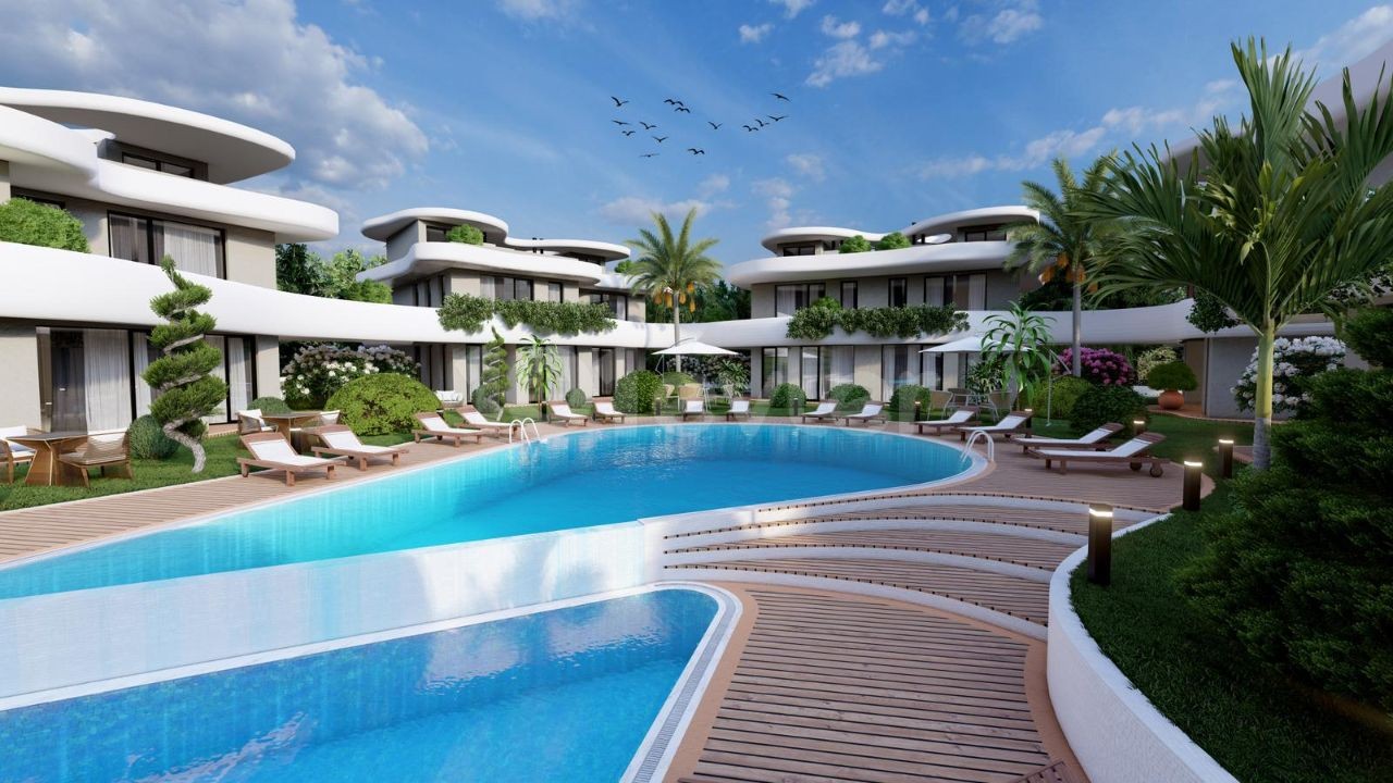 4+ 1 LUXURY VILLAS FOR SALE IN ALSANCAK, CYPRUS GİRNE, NEIGHBORING MERİT HOTELS, WITH MAGNIFICENT MOUNTAIN AND SEA VIEWS