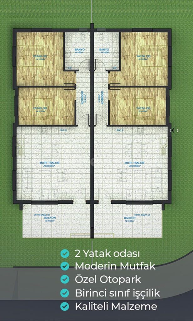 TEK KATLI VİLLA KONFORUNDA SATILIK 2+1