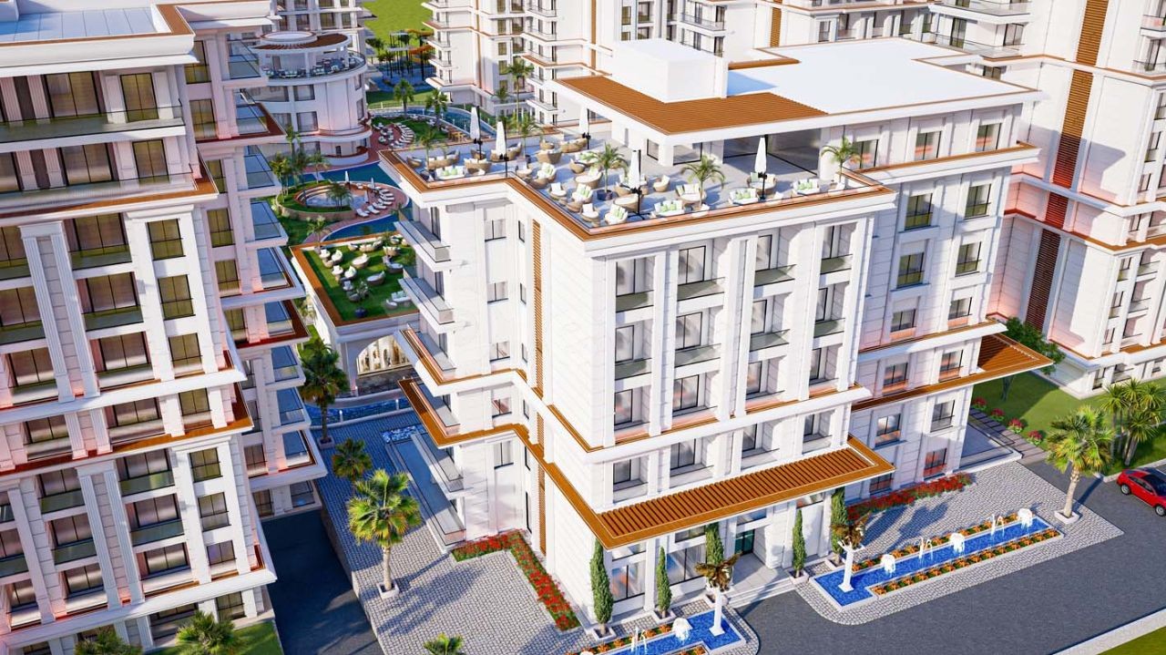 Iskele Long Beach Havuzlu Site İçerisinde 1+1 Daire 84 ay faizsiz taksitle