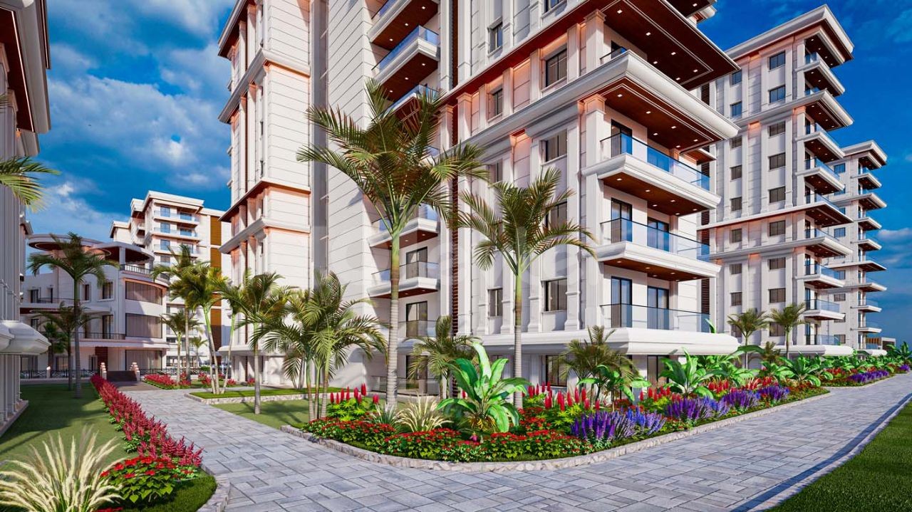 Iskele Long Beach Havuzlu Site İçerisinde 1+1 Daire 84 ay faizsiz taksitle