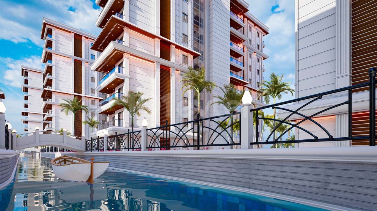 Iskele Long Beach Havuzlu Site İçerisinde 1+1 Daire 84 ay faizsiz taksitle