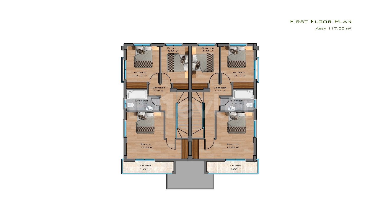 long beach/3+1 Villa in einem Komplex zu verkaufen/mit Ratenzahlung