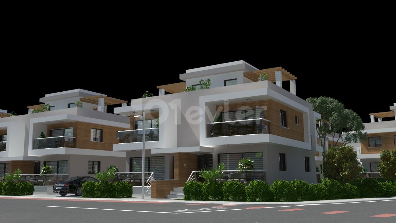 Long Beach/3+1 site içinde satılık/taksitli villa