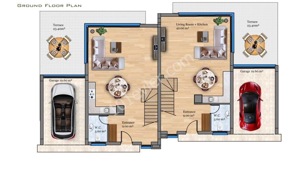 Semi Detached For Sale in Çatalköy, Kyrenia