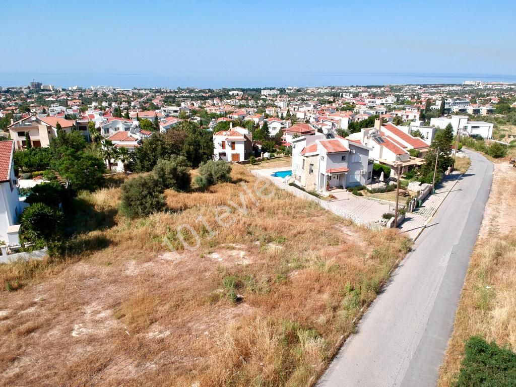 TURKISH DECKED LAND FOR SALE WITH MOUNTAIN AND SEA VIEWS IN THE BELLAPAIS DISTRICT OF KYRENIA, TRNC ** 