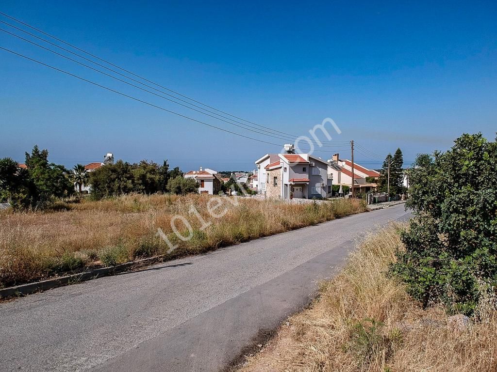 TURKISH DECKED LAND FOR SALE WITH MOUNTAIN AND SEA VIEWS IN THE BELLAPAIS DISTRICT OF KYRENIA, TRNC ** 