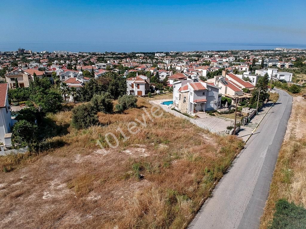 TURKISH DECKED LAND FOR SALE WITH MOUNTAIN AND SEA VIEWS IN THE BELLAPAIS DISTRICT OF KYRENIA, TRNC ** 