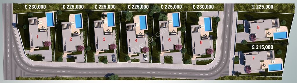 4 +1 MODERN VILLAS FOR SALE IN THE MOST DECENT AREA OF ÇATALKÖY, KYRENIA, TRNC ** 