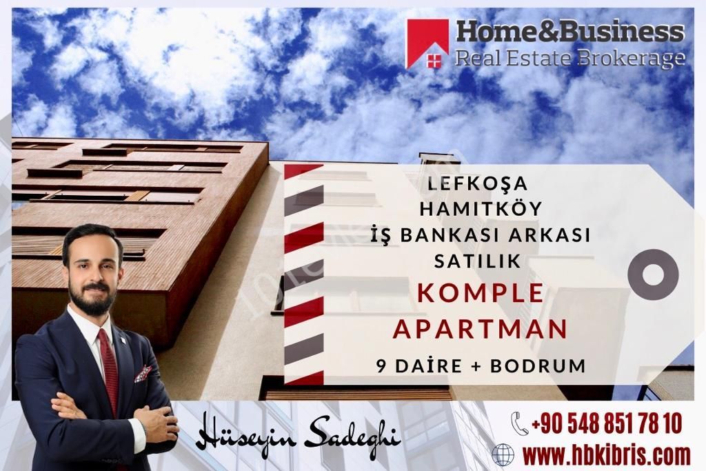 LEFKOŞA HAMİTKÖY BÖLGESİNDE İŞ BANKASI ARKASI SATILIK KOMPLE APARTMAN